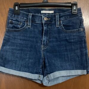 Levi's Dark Blue Jean Shorts